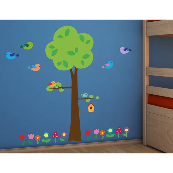 Αυτοκόλλητα Βινυλίου Για Τοίχο Ango Tree With Flowers...