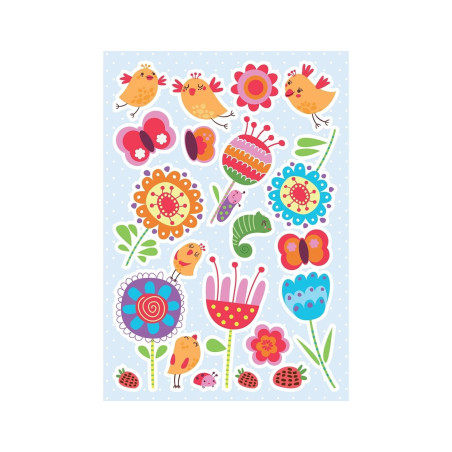 Αυτοκόλλητα Βινυλίου Για Τοίχο Ango Birds & Flowers Large 18102