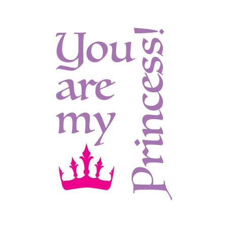 Αυτοκόλλητα Τοίχου Με Μήνυμα Large Ango Princess 16201