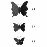 Αυτοκόλλητα 3D Πολυπροπυλενίου Ango Black Butterflies 24002