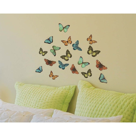 Αυτοκόλλητα Βινυλίου Για Τοίχο Small Ango Colourful Butterflies 59455