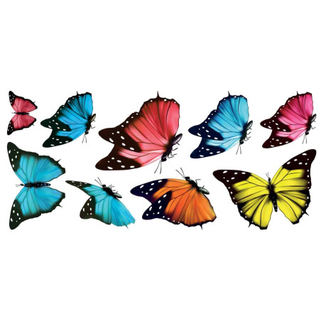 Αυτοκόλλητα Βινιλίου Διπλής Όψης Για Τζάμι Small Ango Butterflies 69002