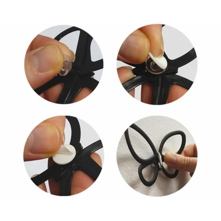 Αυτοκόλλητα 3D Πολυπροπυλενίου Ango Silver Butterflies 24012