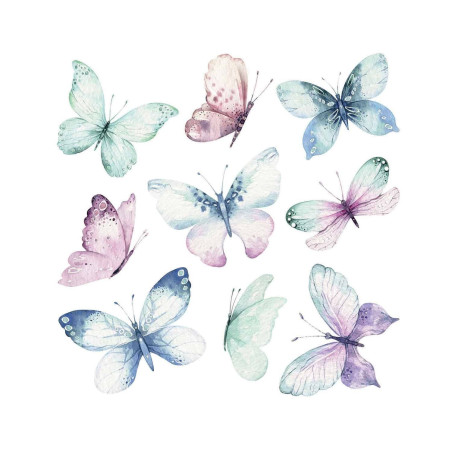 Αυτοκόλλητα Βινυλίου Για Τοίχο Medium Ango Watercolour Butterflies 54117