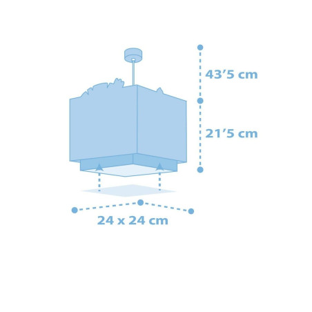 Παιδικό Φωτιστικό Οροφής Μονόφωτο Ango Baby Jungle Blue 63112 T