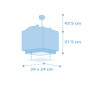 Παιδικό Φωτιστικό Οροφής Μονόφωτο Ango Baby Jungle Blue 63112 T