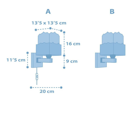 Παιδική Απλίκα Τοίχου Ango Panda Blue 63169 T