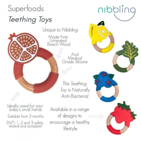 Μασητικό-Κρίκος Οδοντοφυίας Nibbling Acai Berry BR76285