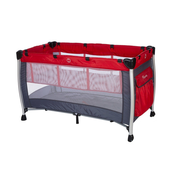 Παρκοκρέβατο Baby Adventure Holiday Aluminium Red/Grey...