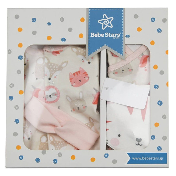 Σετ Δώρου 5τμχ Bebe Stars Bunny 3119-1 6-9 Μηνών