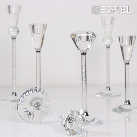 Κηροπήγιο Κρυστάλλινο Espiel XAS125 7x22εκ