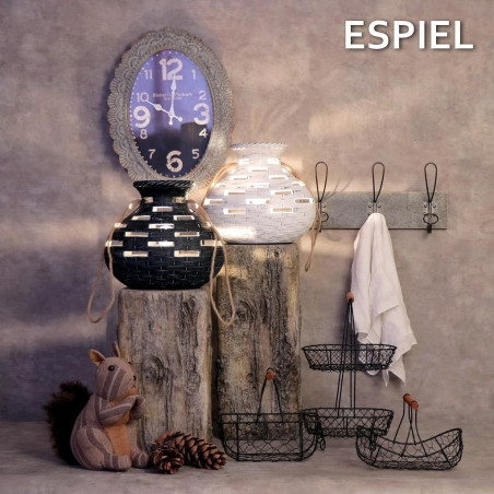 Καλάθι Μεταλλικό Espiel Μαύρο με Λαβή TAK117 23x15x15εκ