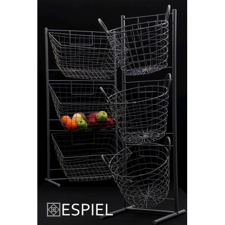 Μανάβης Μεγάλος Espiel με 3 Στρόγγυλα Καλάθια AST402 114εκ