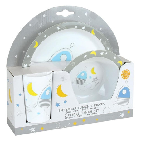 Σετ Σερβίτσιο 3 Τεμαχίων Ango Space Grey/Blue 005668