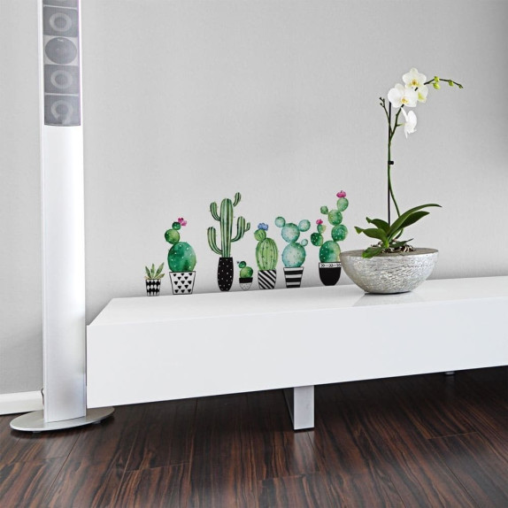 Αυτοκόλλητα Βινυλίου Για Τοίχο Ango Watercolour Cactus 54114