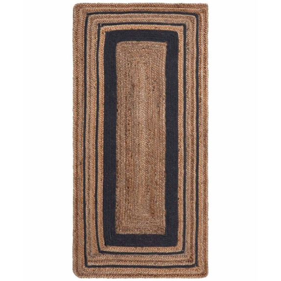 Χαλί Διαδρόμου Silk Fashion 1728 Natural/Black 60x130cm