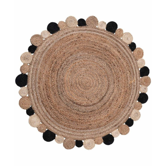 Χαλί Στρόγγυλο Silk Fashion 1732 Black 150cm