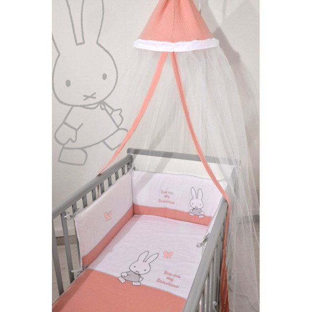 Miffy Des 62 Σετ Προίκας 3 Τεμ Μουσελίνα Σομόν