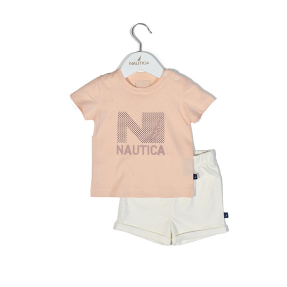 Nautica Des.16 Σετ T-Shirt & Shorts Jersey Salmon/Ecru...