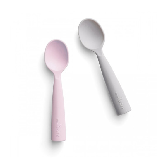 Miniware Des.12  Σετ 2Τ Κουτάλια Σιλικόνης Ροζ-13,5Cm