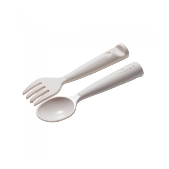 Miniware Des.10 Πιρούνι & Κουτάλι Pla Λευκό-13,5Cm