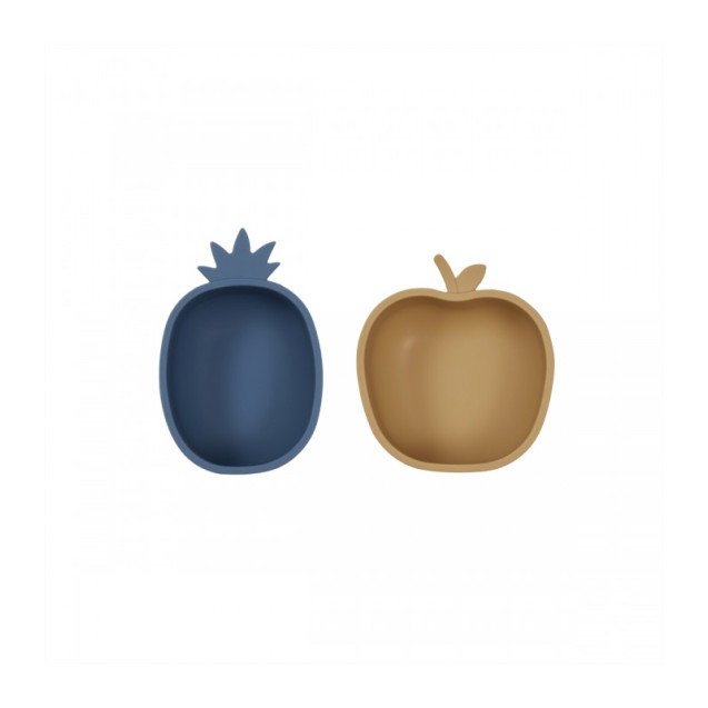 Μπωλ 2 Τεμαχίων Σιλικόνης Ανανάς & Μηλο Ουου