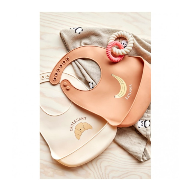 Σαλιάρες Σιλικόνης Σετ 2 Τεμ Banana Oyoy