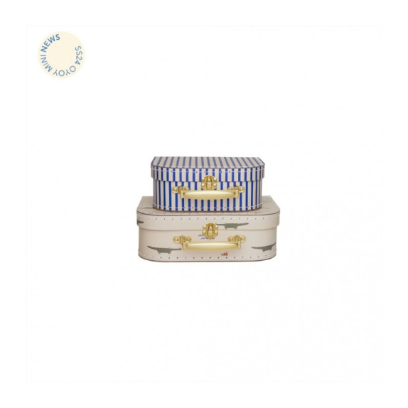 Σετ 2 Χάρτινων Βαλιτσών Κροκόδειλος Oyoy