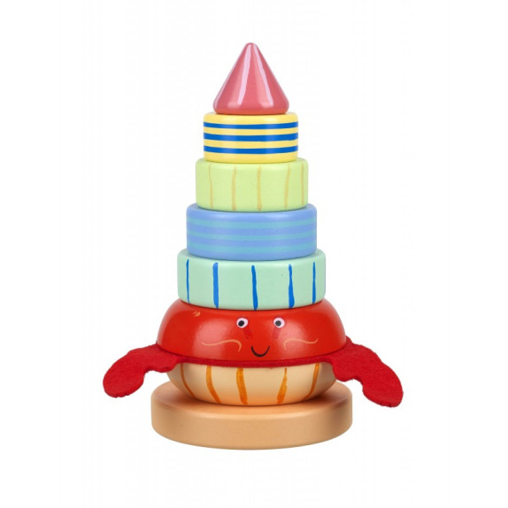 Ξύλινος Κύβος Στοίβαξης Καβούρι Orange Tree Toys