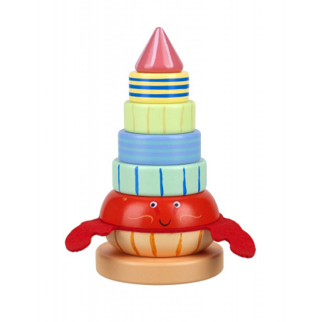 Ξύλινος Κύβος Στοίβαξης Καβούρι Orange Tree Toys