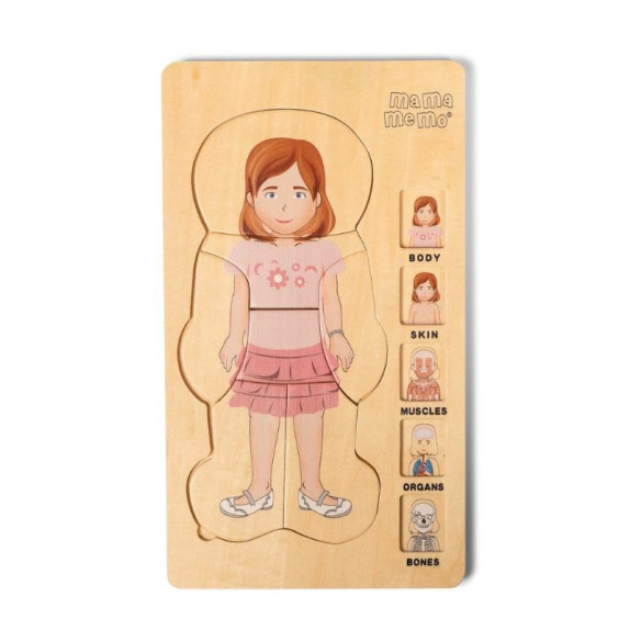 Ξυλινο Παζλ Το Σωμα Μου Κοριτσι Mama Memo