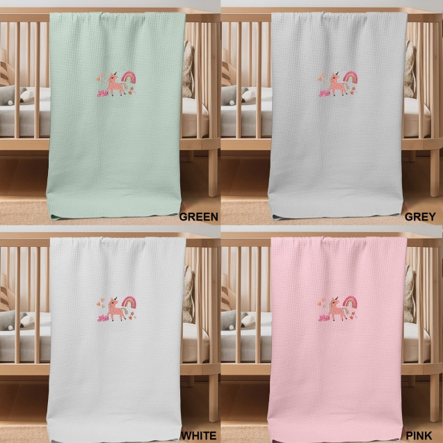 Κουβερτα Πικε Κουνιας110X140 Adam Home Unicorn...