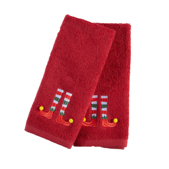 Χριστουγεννιάτικες Πετσέτες Nef-Nef Σετ 2τμχ Elf Red