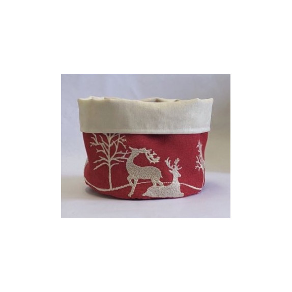 F&L 16X13 Κασπο Δασος Ελαφακια Καμβας Κοκκινο...