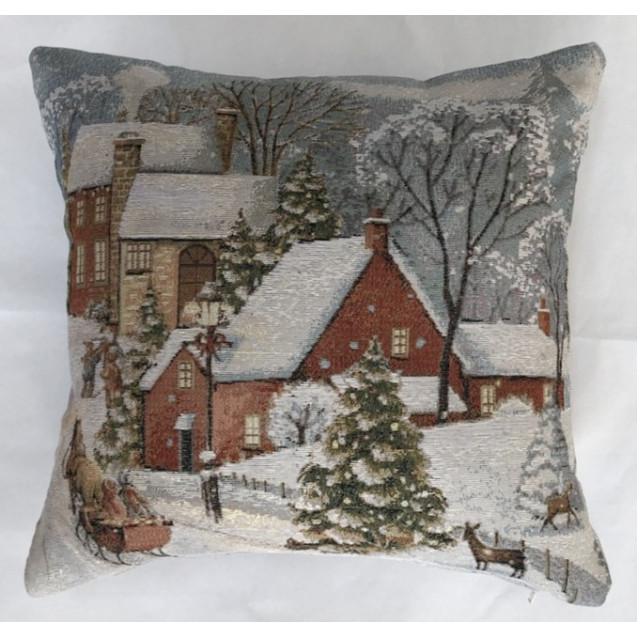 F&L 43X43 Μαξιλαροθήκη Υφαντο Χριστουγεννιατικο...