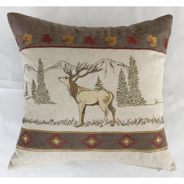 F&L 43Χ43 Μαξιλαροθήκη Χριστ/Κο Ελαφι Δασος...