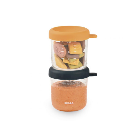 Γυάλινα Δοχεία Αποθήκευσης Φαγητού 2τεμ 250ml Night Blue/Honey BR78717