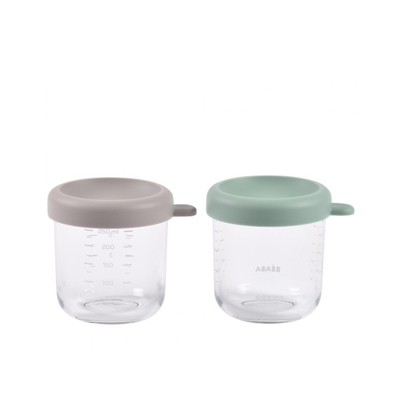 Γυάλινα Δοχεία Αποθήκευσης Φαγητού 2τεμ 250ml Sage...