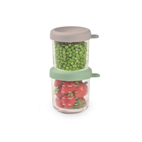 Γυάλινα Δοχεία Αποθήκευσης Φαγητού 2τεμ 250ml Sage green/Gazelle BR78718