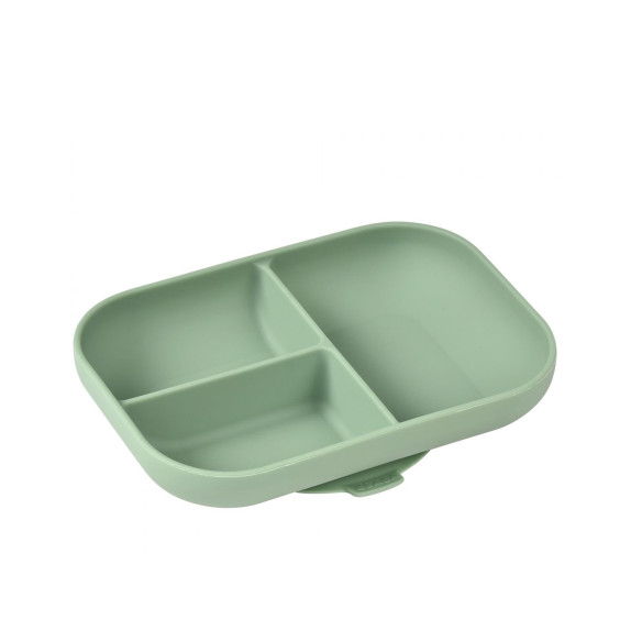 Πιάτο Σιλικόνης Με Χωρίσματα Sage Green BR78720