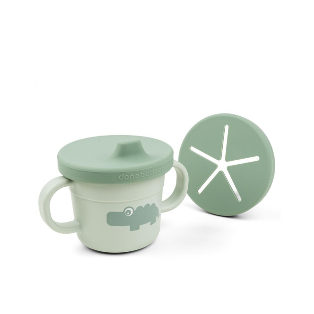 Ποτήρι Done By Deer Με Λαβές Και Στόμιο + Snack...