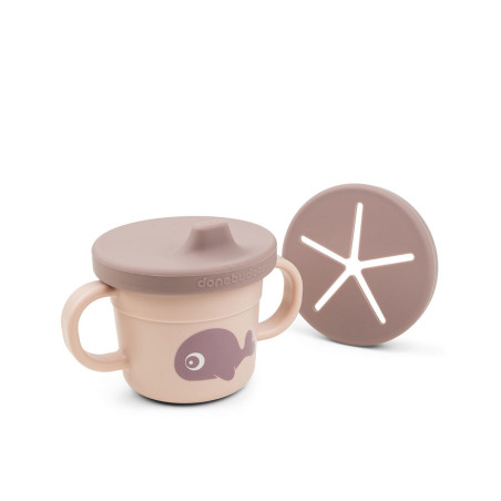 Ποτήρι Done By Deer Με Λαβές Και Στόμιο + Snack Cup Wally Powder BR78102