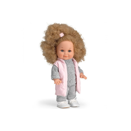 Κούκλα Magic Baby Betty Με Σγουρά Μαλλιά, Μπουφανάκι Ροζ Και Πουλόβερ 30εκ. MB3158