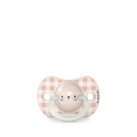 Πιπίλα Φυσιολογική SX PRO Σιλικόνη Night&ampDay 0-6μ Rabbit 2τεμ Suavinex