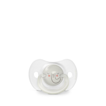 Πιπίλα Φυσιολογική SX PRO Σιλικόνη Night&ampDay 6-18μ Elephant 2τεμ Suavinex