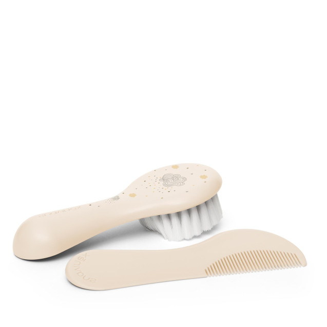 Σετ βούρτσα &amp χτένα Beige Suavinex