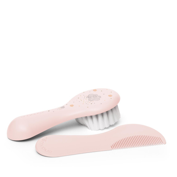 Σετ βούρτσα &amp χτένα Pink Suavinex