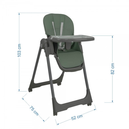 Καρέκλα Φαγητού Bebe Stars Milk Mint 866-174