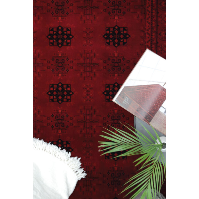 Χαλί Στρόγγυλο Royal Carpet Afgan 8127A D.RED...