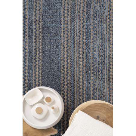 Χαλί Διάδρομος Royal Carpet Gloria Cotton Blue 34 65x200